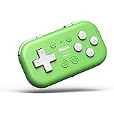 8Bitdo Micro Bluetooth Gamepad, pocket-sized mini controller, switch, Android and raspberry Pi, support keyboard mode (green)