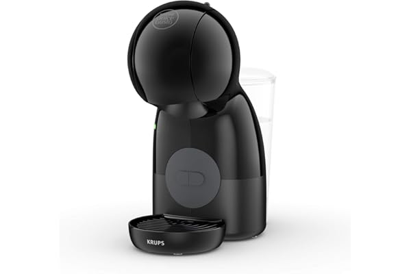 Krups Nescafé Dolce Gusto Piccolo XS - Cafetera cápsulas, 15 bares de presión, 1500 W potencia, depósito de 0.8 L, monodosis multibebidas frías y calientes, manual, compacta, negro y gris