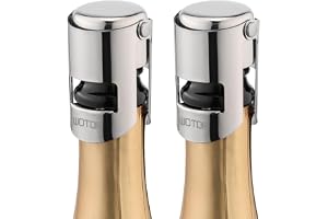 WOTOR Champagneproppar med rostfritt stål champagne flaskpropp med livsmedelskvalitet silikon återanvändbar champagnekork, sp