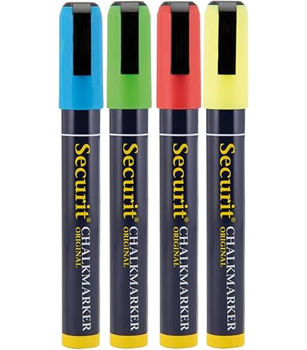 Securit Lot De 7 Marqueurs à Craie Métallique, Multicolore