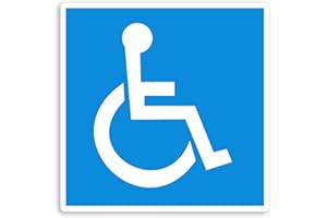 DESTINATION VINYL LTD 2 x 10cm Pink Disabilities Vinyl Stickers - Disabled Sticker Car Laptop #18145 (10cm Wide) (Stiker 11)