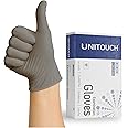 Unitouch Nitrile Powdered Free Examination Gloves Pack of 80 Pcs (Grey) (M)
