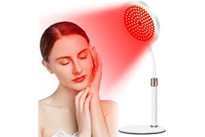 HOTTOERAK Lumière Rouge Thérapie, 660nm Red-Light-Therapy avec Minuterie, 140LEDs Lumière Rouge pour la Beauté de la Peau