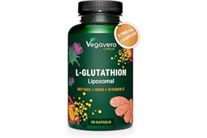 Vegavero L-Glutathione Complex | with Glycin, PureWay-C Vitamin C Liposomal and MSM | NO Additives | Vegan | 90 Capsules
