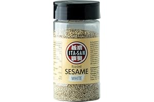 ITA-SAN Semillas de sésamo blanco, tostadas, para platos asiáticos o como topping para ensaladas y cereales, 1 x 95 g
