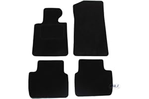 J&J AUTOMOTIVE | Tapis De Sol Noir Velours sur Mesure pour 3 Series E46 1998-2005, Base Antidérapante, Renforcée dans la Zone de la Pédale