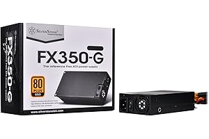 SILVERSTONE TECHNOLOGY SilverStone FX350-G - Série Flex, 350 W, Alimentation PC 80 Plus Gold, Ventilateur à Faible Bruit 40 mm - Noir