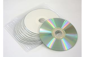 TRAXDATA Vision Media® Lot de 10 CD-R vierges 52 x Diamant Argenté/blanc imprimables dans des pochettes en plastique