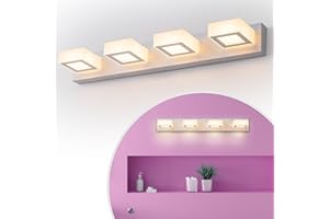 ‎CHARLIQUE charlique® Spiegelleuchte Bad - Badlampe Mirror Light, 60 cm weiss, helle LED Badezimmer Lampe, Wandleuchte innen, Spiegellampe mit warmem Licht, 2700 Kelvin