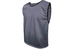 SPORTSBIBS Maillots de Football, Gilets d’entraînement Sport, Chasubles pour Enfants, Juniors et Adultes, Chemises de Foot, Dossard Hommes et Femmes. Variété de Tailles et Couleurs, Non Logo