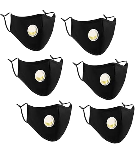 Reusable Washable Face Mask With Breathing Valve - Foam & Cloth, Unisex One Size