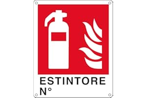 CARTELLO ALLUMINIO 25x31cm 'ESTINTORE N°'' CARTELLI SEGNALATORI
