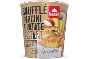 Arnaboldi - Instant Soufflé Porcini e Patate, 40g, Piatti Pronti Senza Glutine con Crema di Riso e Panna, Ideale come Pranzo Veloce o Cena Leggera, Gluten Free, Pronto in Pochi Minuti, 1 Porzione