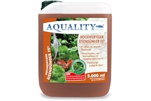 AQUALITY AQUARISTIK & GARTENTEICH AQUALITY Aquarium Eisendünger FE² (Enthält den wichtigen und unentbehrlichen Pflanzennährstoff Eisen FE² - sattgrüner Pflanzenwuchs), Inhalt:5 Liter
