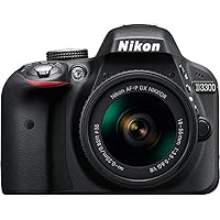 Nikon D3300 Digital SLR Camera (Black) with AF-P 18-55mm VR and AF-S DX 55-200mm VR II, Double Zoom Kit with 8GB Card, Camera Bag