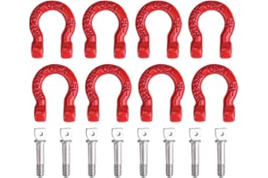 Akozon Rimorchio RC, Grillo di Salvataggio Blocco Fermo per 1 10 D Anelli RC Arrampicata Auto Cingolata 8 Pezzi Assemblare Parti di Traino in Metallo