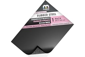 THE MAGNET SHOP Autoadhesivo Caucho Acero FERRITA férrico Folio / Rollo Para Magnético Movimiento Bandejas y imán pantallas - 1 x Roll (620 x 420mm)