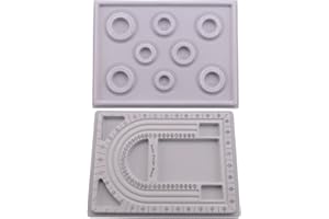 BOPFIMER 2Pcs Bead Design Board Bracelet Design Board Flocked Bead Board Necklace Beading Jewelry Organizer DIY Jewelry Making