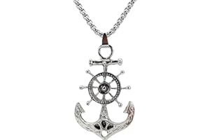 KONFEN Collier Pendentif Homme Femme, Cadena Acero Inoxidable Colgante 70cm, Cordon Necklace Chaine Pingente pour Chico Garçons Hip Hop (Skateboard/Ecouteur/Plume/Feuille/Ancre/Screwman/Astronaute)