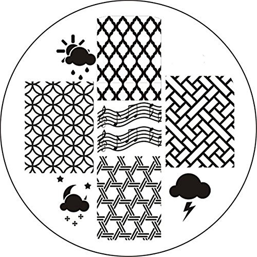 Born Pretty Nail Art Stamp Template Image Plate Grid Patterns BP13