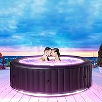 Miweba MSpa aufblasbarer Whirlpool Aurora U-AU06 Outdoor für 6 Personen - inkl. LED RGB - inkl. Ozon & UV-C-Reinigung…