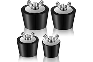 Demissle 4 Size Pool Plug for Inground Pool Rubber Pool Plugs Pool Return Line Plug for Above Ground Pool Swimming Pool Skimmer Plugs Winter Expansion Plugs, 1 in, 1.25 in, 1.5 in, 2 in (4 Pieces)