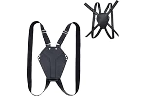 HELWEET Schwert Holster, Schwert Aufbewahrungstasche, Schwert Tragetasche, Schwerttaschen, Doppeltes Schwertrückenholster für Cosplay Kostüm Halloween Anime Kostüme, Vintage Verstellbar Schwerttaschen