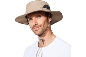 G GIEPHT Wide Brim XL Extra Large Big Head Plus Size Oversized Sun Protection Bucket Hat Strap String Fishing Hiking Men and Women