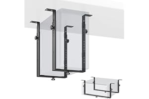 PUTORSEN Support pour boîtier d'ordinateur - Capacité de charge jusqu'à 35 kg - Montage peu encombrant pour bureau - Universel et stable