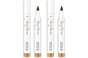 KYDA 2 Farben Freckle Pen,Natürliche lebensechte Sommersprossen Makeup Stift,Wasserdicht Langanhaltende Weiche Punkte Sopt Stift,für Natürliche mühelose Sunkissed Makeup-Light Brown