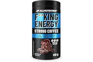 ALLNUTRITION Fitking Energy Strong Coffee - Caffè Solubile ad Altissimo Contenuto di Caffeina - Caffè Aromatizzato - Carica Energetica Quotidiana - Altamente Aromatico - 130g - Chocolate