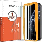 Amazon Brand-Eono 4 Pack Screen Protectors for iPhone 11 Pro and iPhone X and XS, Tempered Glass Screen Protecoter with Align