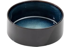 Havniva Ceramic 8.2inch Dog Bowl for Large-Breed Dogs, Anti-Slip and Weighted Pet Food and Water Bowl (Single Bowl - Starry Sky)