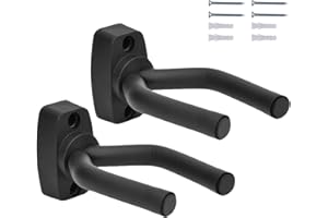 MORIATY Uchwyt ścienny do gitary [2 sztuki] + szkoła gitarowa — pierwszorzędny uchwyt do gitary westernowej, akustycznej, gitary koncertowej, gitary elektrycznej, banjo i ukulele