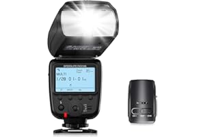 Powerextra Blitzgerät mit LCD Anzeige und 2.4G Wireless Flash Trigger Transmitter Kit für Canon Nikon Pentax Panasonic Olympus und Sony DSLR Kamera, Digital Kameras mit Standard Hot Shoe