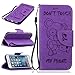 Produktbild Nancen Apple iphone 6 / 6S (4,7 Zoll) Hülle, [Bär - Don't Touch My Phone] Serie Weich Leder Handyhülle Tasche Wallet Flip Case Book Cover Etui, Niedlich Bär Muster Design Ledertasche Lederhülle Schutzhülle mit Standfunktion Brieftasche und Kartenfächer