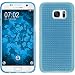 Produktbild PhoneNatic Case für Samsung Galaxy S7 Hülle Silikon hellblau Iced Cover Galaxy S7 Tasche + 2 Schutzfolien