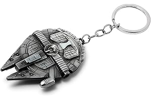 WOO LANDO Llavero de metal con anillo para fans de la saga de Star Wars