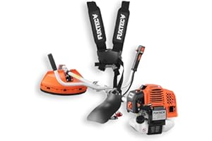FUXTEC Decespugliatore a scoppio FX-MS162 - Motore 2 tempi 62cc - Testina a filo e lama in metallo - Impugnatura doppia ergonomica - Serbatoio 1L - Sistema antivibrazione - Tracolla inclusa
