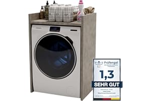 ‎CRAFTPAK CraftPAK Waschmaschinenschrank geeignet für Waschmaschine & Wäschetrockner, Waschmaschinenschrank Überbauschrank, Badezimmermöbel Größe 66x97x62 cm, Farbe Beton