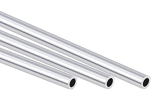 TA-VIGOR Lot de 3 tubes ronds en aluminium 6063 - 8 mm de diamètre extérieur - 6 mm (DI x L) - 100 mm de long - Tubes droits en aluminium pour ameublement de maison, machines, bricolage