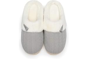 NineCiFun Hausschuhe Damen Winter Wärme Bequem Plüsch Memory Foam rutschfeste Indoor Pantoffeln
