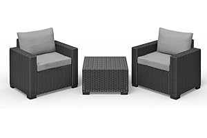 Allibert California Balkonmöbel Polyrattan Gartenmöbel Rattanoptik Sitzgruppe