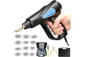 DAHUDTIN 70w Saldatore per Plastica Kit di Riparazione Paraurti Auto con 800 Pezzi 6 Tipi Caldo Cucitrice, Saldatrice Graffette Saldatura per Paraurti e Ricambi
