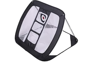 Tuoservo Golf Chipping Net Indoor Outdoor Collapsible Golf Accessories Portable Square Golf Chipping Practice Net, for Accuracy and Swing Practice