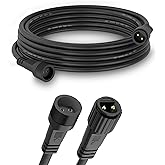 Dalugo Verlängerungskabel Außen 5M für G40 Glühbirnen Lichterkette, IP65 Wasserdicht 2 Polig LED Lichterketten Verlängerungsk