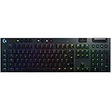 Logitech G915 LIGHTSPEED Clavier Gamer sans Fil Mécanique, Switch ultra-plat GL Tactile, RGB LIGHTSYNC, Design élégant et min