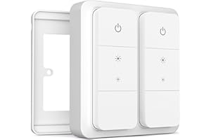 IYOKI® Standard Cubierta de Interruptor para Philips Hue Dimmer V2, Compatible con Hue Switch Cover, Adaptador de Placa de Interruptor de Luz Remoto, 2-Gang (1-Pack)