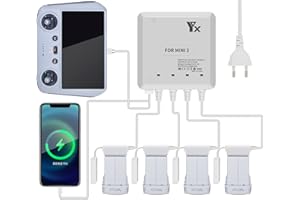 LYONGTECH Ładowarka akumulatorowa do DJI Mini 4/3 Pro, mini 3 drona, 6 w 1, równoległy koncentrator baterii, stacja ładująca akcesoria