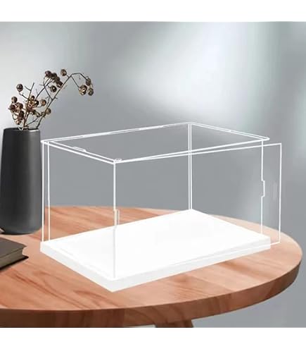 Vitrine Acrylique Transparente 25x15x18cm - Porte Dessus Ouvrable - Protection Anti-Poussière